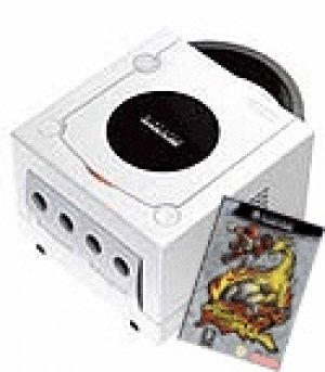 Pearly White Nintendo GameCube with Mario Smash Football box art