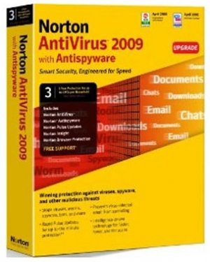 Norton Antivirus 2009 - 1 User 1 Computer box art