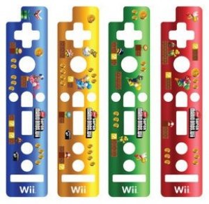 Hori Wii Remote Skin x 4 - New Super Mario Bros Version - Full Character - Plain Background box art