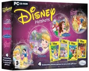 Disney Hotshots Quad Pack Girls (Princess Fashion Boutique Princess Royal Horse Show Cinderella Dolls House & Beauty and the Beast) box art