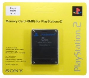Official PS2 8mb Memory Card - Black (USA) box art