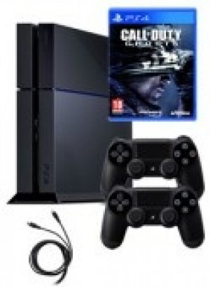 Sony Playstation 4 Console with Call of Duty Ghosts, Extra Dual Shock Controller & Dual Charging Cable Sony Playstation 4 Console with Call of Duty Ghosts, Extra Dual Shock Controller & Dual Charging Cable box art