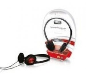 Sweex Lightweight Headphones - Black/Red box art