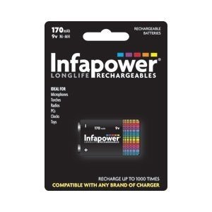 Infapower 9v 170mAh Rechargeable Battery box art