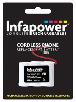 Infapower 3x 2/3AA Ni-Mh 650mAH Cordless Phone Replacement Batteries box art