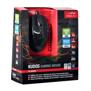 Speedlink Kudos 5000dpi Laser Sensor Gaming Mouse - Black box art