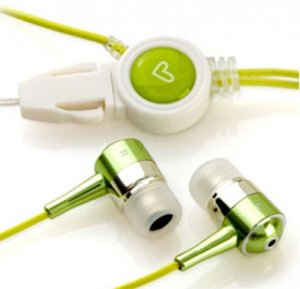 Energy Sistem E311 In-ear Headphones & Necklace - Green box art