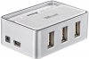 compare prices for Trust SliZe 4 Port USB 2.0 Hub - White & Silver on PC