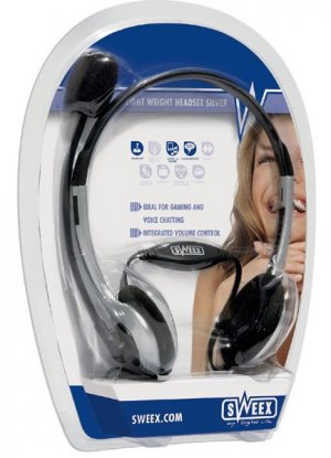 Sweex HM400 Light Weight Headset Silver box art