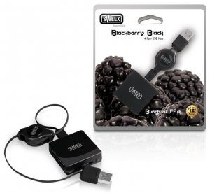 Sweex 4 Port USB Hub - Blackberry Black box art