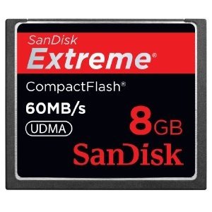 SanDisk 8GB Extreme CF Compact Flash Cards 60MBS box art