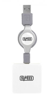 Sweex US040 External 4 Port USB Hub - White box art