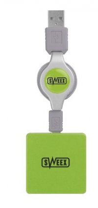 Sweex US036 External 4 Port USB Hub - Green box art