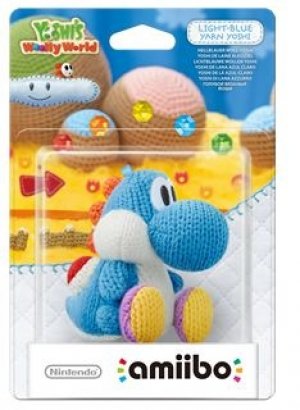 Amiibo Yoshi's Woolly World Collection - Light Blue Yarn Yoshi box art