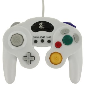Zedlabz Wired Nintendo Gamecube Controller [white] (compatible Vibration With Turbo) /gc box art