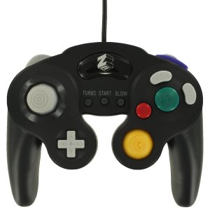 Zedlabz Wired Nintendo Gamecube Controller [black] (compatible Vibration With Turbo) /gc box art