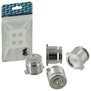 Zedlabz Ps4 Alloy Metal Bullet Buttons X4 [silver] box art