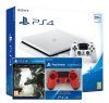 compare prices for PlayStation 4 Console Slim 500GB (White D Chassis) + The Last Guardian + New Sony PlayStation DualShock 4 Wireless Controller (V2) Magma Red on PS4