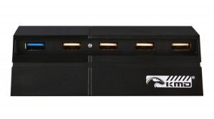 Ps4 Adapter 5port Usb Hub Black Kmd box art