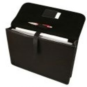 17 inch Leather Folio Sleeve - Black box art