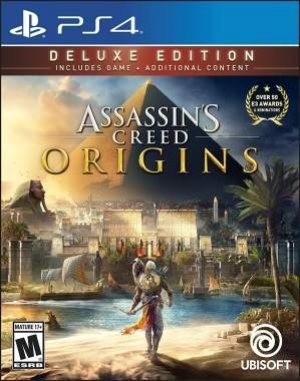 Assassins Creed Origins Deluxe Edition (PS4) Playstation 4 Video Game box art