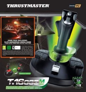 TrustMaster T.16000m Joystick + Elite: Dangerous Arena Game Pack (PC) box art