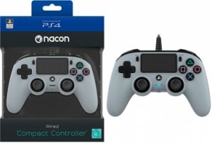 Nacon Wired Compact Console PS4 Controller Color Edition - Grey box art