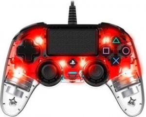 Nacon Wired llluminated Compact Gaming Controller For PS4 PlayStation 4 - Red box art