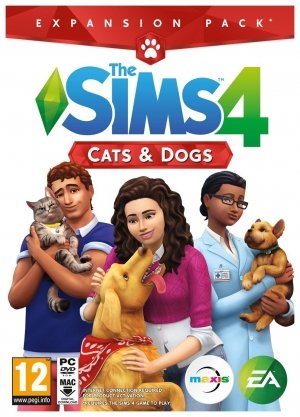 The Sims 4 Cats & Dogs Expansion Pack box art