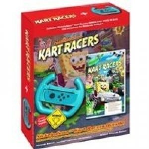 Nickelodeon Kart Racers Bundle + Wheel Accessory Nintendo Switch Game [Code in a Box box art